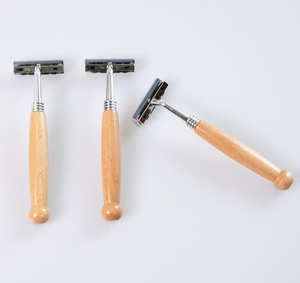Biểu Tượng Tùy Chỉnh Tái Sử Dụng Tự Nhiên Phân Hủy Sinh Học Sinh Thái Thân Thiện Đàn Ông Phải Đối Mặt Dao Cạo Râu Cạo Razor 2 Lưỡi Bằng Gỗ An Toàn Dao Cạo - Product Image 5