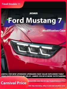 Pour Ford <span class=keywords><strong>Mustang</strong></span> 15-22 ensemble <span class=keywords><strong>de</strong></span> phares LED avec lentille modifiée 6000k <span class=keywords><strong>feux</strong></span> <span class=keywords><strong>de</strong></span> <span class=keywords><strong>jour</strong></span> direction à eau qui coule nouveau - Product Image 6