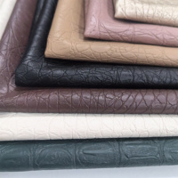 PU artificiel tissu synthétique cuir Crocodile or Viscose luxe veste cuir pour veste manteau jupe robe