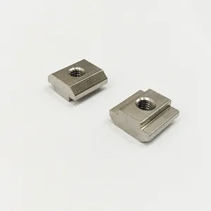 10mm 슬롯 4545 시리즈 알루미늄 프로파일에 사용되는 스테인레스 스틸 304 만든 M6 슬라이딩 블록