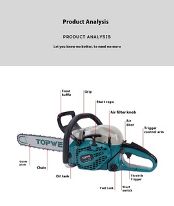 High <b>Power</b> Portable Industrial Chain <b>Saw</b> for Wood Application Customizable 2 Stroke Gasoline Logging 58cc Engine 24 Bar - Product Image 5