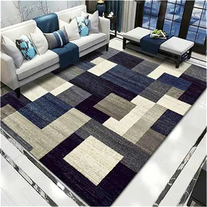数码印花闪亮表面地毯和地毯/现代几何大地毯客厅卧室定制地毯