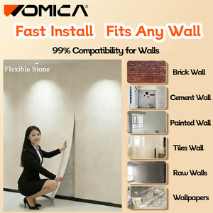 Panneau mural <span class=keywords><strong>extérieur</strong></span> flexible <span class=keywords><strong>en</strong></span> <span class=keywords><strong>pierre</strong></span> <span class=keywords><strong>naturelle</strong></span> WOMICA, <span class=keywords><strong>pierre</strong></span> texturée pliable pour une utilisation intérieure/extérieure - Product Image 2
