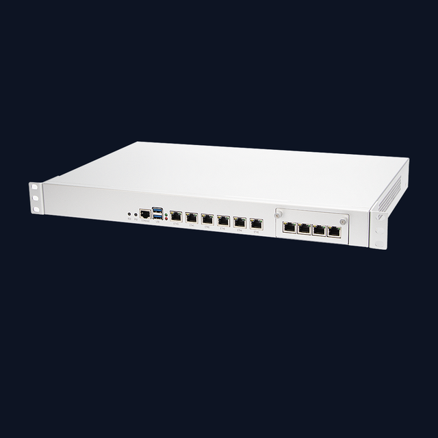 1U Rack Mount Industrial PC 10 Lan 2.5GbE RJ45 Network Security Firewall Router Z87 Intel Core I3 I5 I7