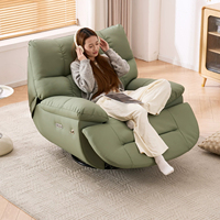 Canapé-lit inclinable multifonctionnel moderne en cuir véritable avec support pour téléphone pour salon, chambre à coucher, appartement