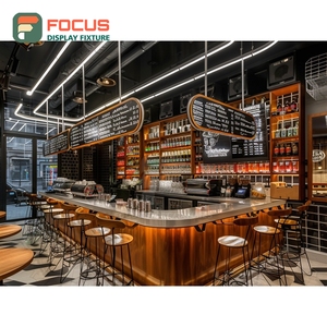 Vitrina Contemporánea para Café con Puerta de Vidrio, Estante para Exhibición de Mercancía, Gabinete de Café en Roble Natural - Product Image 4