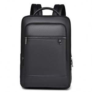 OEM Wholesale PU Business Laptop <b>Backpack</b> with USB Charging Port Multi Pocket 15.6 Inch <b>Faux</b> <b>Leather</b> Travel School <b>Backpack</b> - Product Image 3