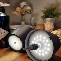 Lampe de nuit LED rechargeable moderne phares de bouteille de vin lumières d'ambiance lampes de bureau décoratives cadeaux USB charge veilleuses