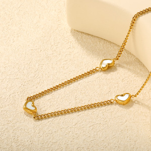 Collar con colgante en forma de corazón de aleación de zinc, joyería de estilo europeo, regalo para mujeres - Product Image 3