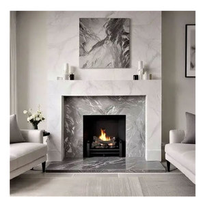 <span class=keywords><strong>Cheminée</strong></span> en marbre sculpté sur mesure - <span class=keywords><strong>Cheminée</strong></span> traditionnelle en marbre Viola, classique en Bianco Carrara, élégante en pierre solide - Product Image 5