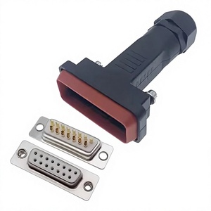 Connecteur femelle D-sub 15 broches de qualité industrielle, étanche IP67, plaqué or, kit d'assemblage de borne de soudure DB15 - Product Image 1