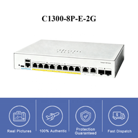 Commutateur Cisco C1300-8P-E-2G Commutateur géré 8 ports Gigabit PoE+ 2 ports combo SFP GE Budget PoE 67W Couche 2/3