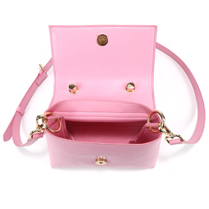 Sac à main élégant de haute qualité en cuir PU rose uni avec motif gaufré, fermeture magnétique, sac à poignée supérieure pour femmes - Product Image 6