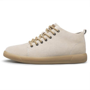 Baskets décontractées pour hommes style britannique, rehaussement de 6 cm, chaussures de sport pour jeunes en daim et peau de porc, doublure en maille, semelle épaisse invisible - Product Image 4