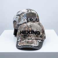 Casquettes de baseball rétro vintage en coton, motif camouflage forêt, non structurées, effet vieilli, style délavé, pour le sport, motif Real Tree