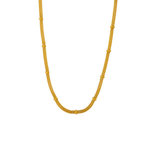 18K PVD Gold Plated Stainless Steel Round Mesh Chain Necklace <b>Bracelet</b> <b>Matching</b> Set | Women's Trendy Jewelry Circular Net Links - Product Image 5