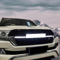 Grille de radiateur avant de haute qualité 2019 FJ200, kit carrosserie, calandre de pare-chocs avec bande noire pour Land Cruiser LC200 2016-2021