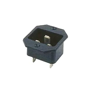 High Quality Power Socket Male 3 Pins With Screw Fixing Hole Electrical AC Power Socket Connectors