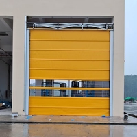Porte à enroulement rapide en polycarbonate moderne, à commande automatique, étanche, transparente et motorisée