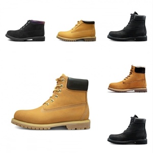 Botas de Seguridad de Cuero de Alta Calidad, Botas de Senderismo, Botas de Trabajo de Cuero Genuino Impermeables de Diseño, Botas Cálidas de Invierno para Hombre - Product Image 1