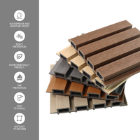 PVC Co-ekstrusi Panel Tahan Air Tahan UV Eksterior Komposit Panel Dinding Hppcwall Luar Ruangan