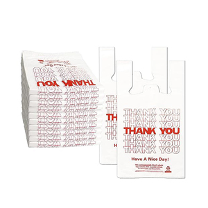 Bolsa de Plástico para Camisetas con Estampado en Caliente, Resistente a la Humedad, con Asa Larga para Uso en Supermercados - Product Image 1