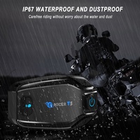 Casque TNICER T5 IP67 étanche pour V5.2, conception supra-auriculaire ENC, interphone 2 motards pour casques de moto (charge Type-C)