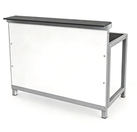 Station de bar portable pliable en fer avec rail rapide noir DIY pour les dîners et événements intérieurs et extérieurs