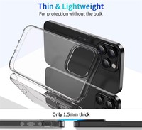 Coque en acrylique pour IPhone 17 AIR 16 Pro Max 14 Coque de téléphone rigide transparente antichoc Coques de couverture arrière mobile