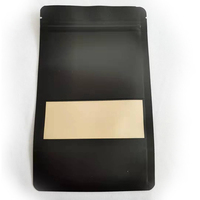 Pochette en papier Kraft noir Transparent à fermeture éclair, pochette debout avec Front, papier naturel, biodégradable, marron, Bio
