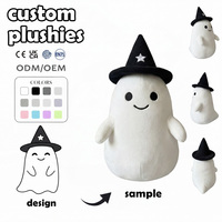 Fabricant de jouets en peluche personnalisés : Porte-clés poupée en peluche vinyle sur mesure, hautement réduit, à thème chapeau de sorcier et fantôme fruitier, pour promotions