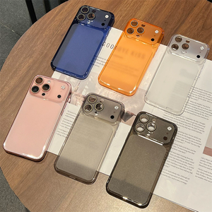 Coque de téléphone portable en TPU mat antichoc pour iPhone 17 Air 16 15 14, avec dos transparent et film protecteur d'appareil photo - Product Image 1