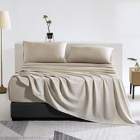 Drap plat en mélange de lin français de qualité supérieure, taille Queen, 35% lin européen, 65% coton, 300 fils, lavé à la pierre, ultra doux