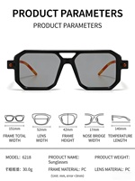 Lunettes de soleil unisexes pour adultes QSKY UV400 de haute qualité, monture carrée pleine, style aviation, modèle 6125, nouveaux styles, double pont en plastique