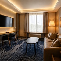 Ensembles de meubles de chambre d'hôtel commerciaux modernes en bois sur mesure avec tête de lit King Size pour le projet d'hôtel Fairfield Inn