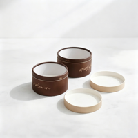 Boîte en carton kraft de qualité alimentaire pour gâteaux et desserts, design personnalisé, tube cylindrique de luxe pour biscuits et cheesecakes, emballage en tube de papier