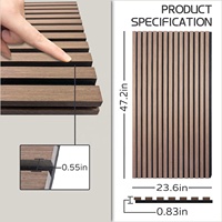 Meilleur panneau mural insonorisé à lattes acoustiques Panneau de placage en bois Panneaux acoustiques à lamelles décoratives 3D pour décoration murale intérieure