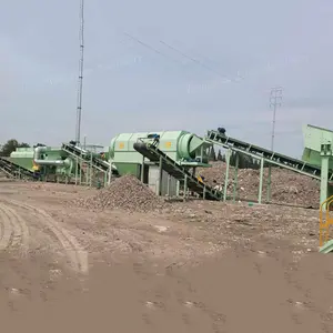 Gemeentelijke Effen Afval Vuilnis Recycling Plant Gemeentelijke Effen Afval Sorteren Bouw Afval Sorteren Lijn