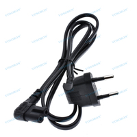 Câble d'alimentation européen à 2 broches cordon d'alimentation à Angle droit vers IEC C7 Figure 8 câble d'alimentation pour Samsung alimentation LED TV ordinateur portable