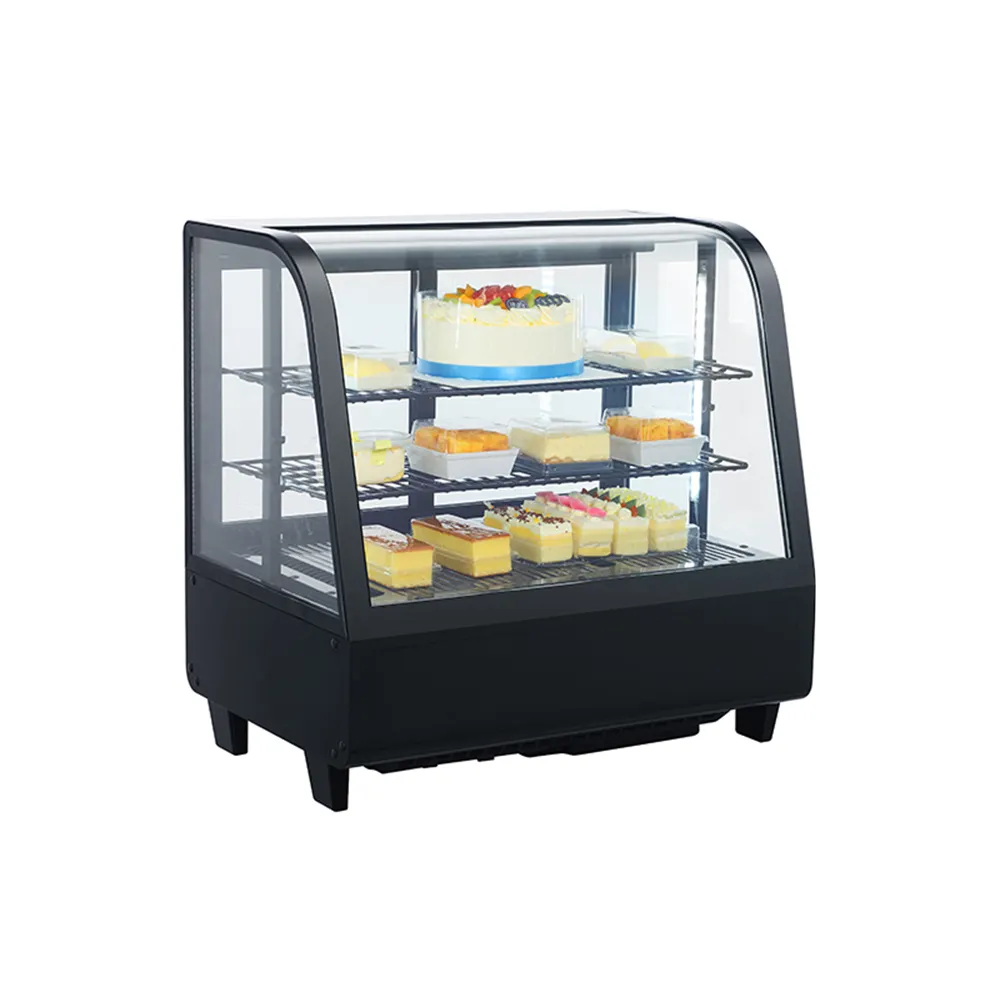 Air-cooled demist glass Supermarket Used Refrigerated Display Showcase Commercial Display Cake Refrigerator Show Case