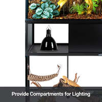 Terrarium empilable de luxe pour reptiles Reptizoo Factory, universel, 36x18 pouces, en PVC écologique, avec logo OEM, gain de place, durable