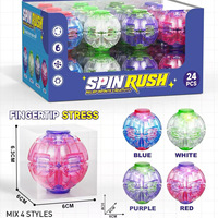 Soepel draaiende drukverlagende plastic knijpbal puzzel speelgoed stressverlichting hersenen stimulerende elastische gyro hands-on plezier