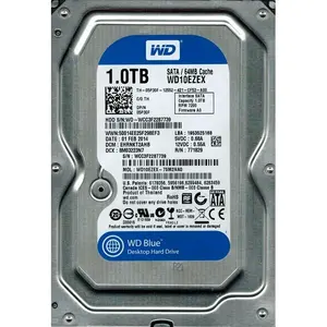 Western Digital 1TB WD Blue PC Disco Rígido Interno HDD-7200 RPM, SATA 6 Gb\/s, 64 MB Cache, 3.5#34;- WD10EZEX