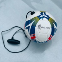 Boule de football professionnelle, en TPU, avec corde et poignée