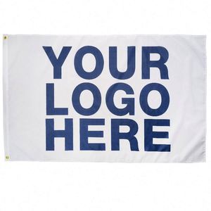 ธงป้ายโฆษณากลางแจ้งขนาดใหญ่แบบกำหนดเองสำหรับธุรกิจ - โพลีเอสเตอร์ 100D ขนาด 3x5 ฟุต 5x8 ฟุต 6x10 ฟุต แบบสองด้าน ทนทานต่อสภาพอากาศ พร้อมโครงอะลูมิเนียม - Product Image 1