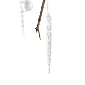 Décoration de sapin de Noël en acrylique de style nordique européen, perles en chaîne, goutte d'eau glacée, pendentif flocon de neige, glace transparente, neige - Product Image 5