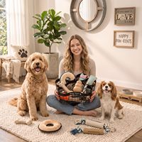 Panier de rangement en métal noir pour jouets de chien, en forme de patte, organisateur pour jouets de chien, laisses et couvertures, pour salon et extérieur