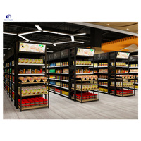 Étagère de vente au détail en métal en fer robuste, présentoir de supermarché, gondole, étagère pour magasin de détail, prix