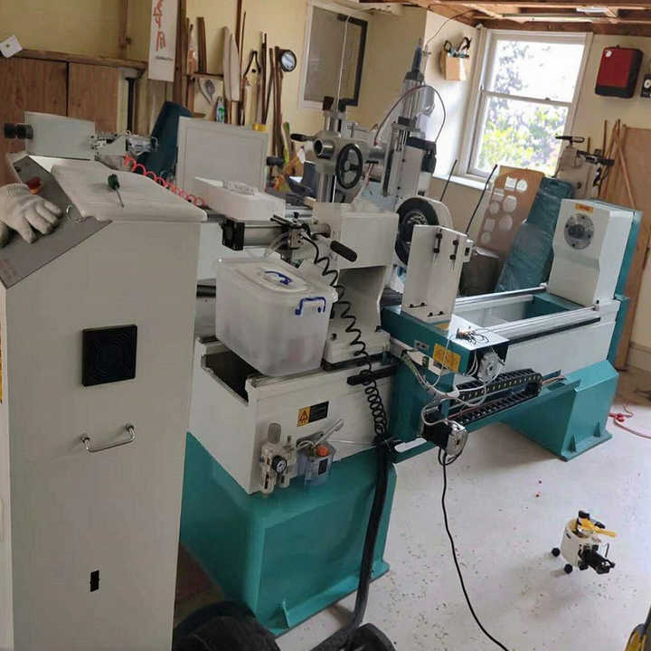 Multifunctional Automatic Double Axis Wood Copying Lathe