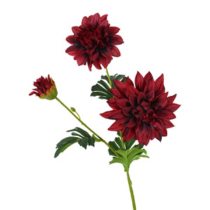 Laixing Artificial Dahlia Flowers 3 Heads Silk Realistic <b>Wedding</b> Decor <b>Props</b> - Product Image 5